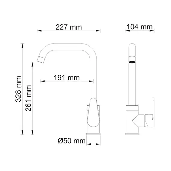 СМЕСИТЕЛЬ ДЛЯ КУХНИ WASSERKRAFT ALZ 28807