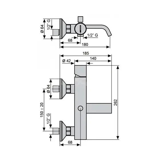 СМЕСИТЕЛЬ ДЛЯ ВАННЫ EMMEVI MINU CR83001