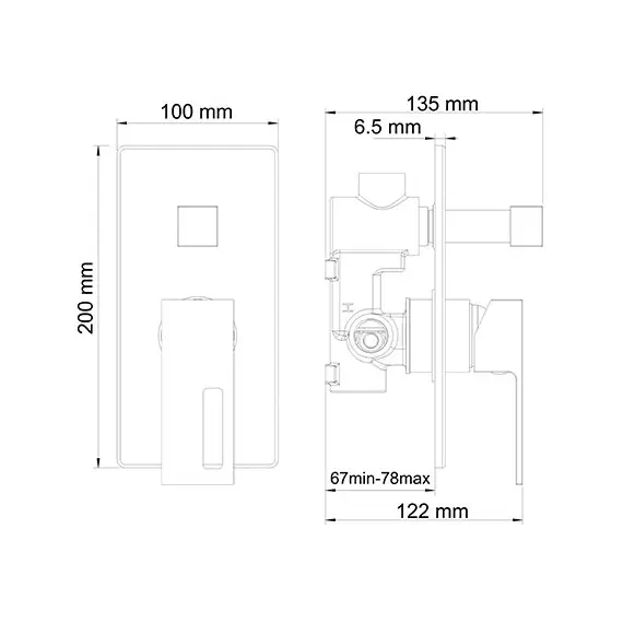 СМЕСИТЕЛЬ ДЛЯ ДУША WASSERKRAFT ALME 1551