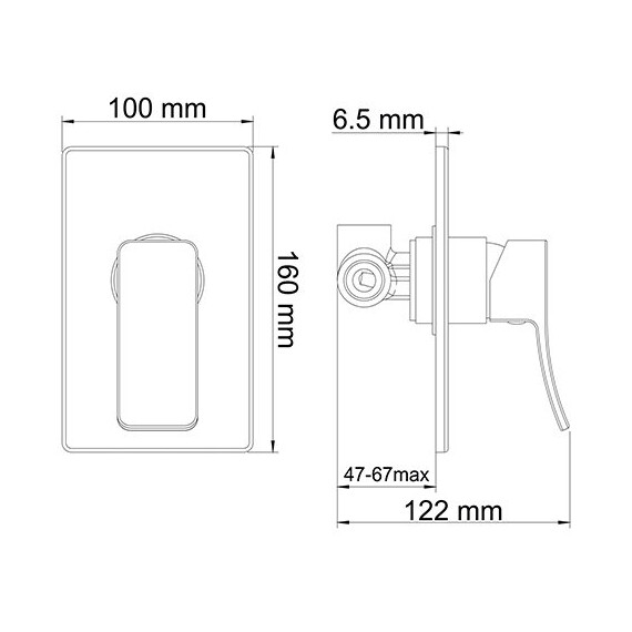 СМЕСИТЕЛЬ ДЛЯ ДУША WASSERKRAFT ALLER 10651