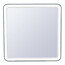 ЗЕРКАЛО STYLE LINE "АТЛАНТИКА 80X80" С ПОДСВЕТКОЙ И ЧАСАМИ