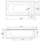 АКРИЛОВАЯ ВАННА CEZARES ECO 140X70