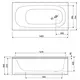 АКРИЛОВАЯ ВАННА CEZARES ECO 140X70