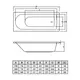 ВАННА АКРИЛОВАЯ C-BATH GEBA 180X80