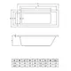ВАННА АКРИЛОВАЯ C-BATH SEMELA 180X80