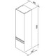 ШКАФ БОКОВОЙ RAVAK SB 400 L CLEAR ОРЕХ/БЕЛЫЙ