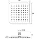 НАСАДКА ДЛЯ ДУША КВАДРАТНАЯ 200 ММ RAVAK 982.01