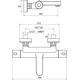 СМЕСИТЕЛЬ НАСТЕННЫЙ ТЕРМОСТАТИЧЕСКИЙ ДЛЯ ВАННЫ БЕЗ ГАРНИТУРЫ RAVAK TERMO 300 TE 023.00/150
