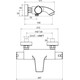 СМЕСИТЕЛЬ НАСТЕННЫЙ ТЕРМОСТАТИЧЕСКИЙ ДЛЯ ВАННЫ БЕЗ ГАРНИТУРЫ RAVAK TE 082.00/150