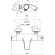 СМЕСИТЕЛЬ НАСТЕННЫЙ ТЕРМОСТАТИЧЕСКИЙ ДЛЯ ВАННЫ БЕЗ ГАРНИТУРЫ RAVAK TE 082.00/150