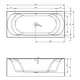 ВАННА АКРИЛОВАЯ RIHO LINARES PLUG & PLAY L 200X90