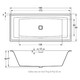ВАННА АКРИЛОВАЯ С МОНОЛИТНОЙ ПАНЕЛЬЮ RIHO STILL SQUARE ELITE PLUG & PLAY R 180X80