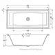 ВАННА АКРИЛОВАЯ С МОНОЛИТНОЙ ПАНЕЛЬЮ RIHO STILL SQUARE ELITE PLUG & PLAY R 180X80