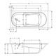 ВАННА АКРИЛОВАЯ RIHO LAZY L 180X80