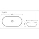 УМЫВАЛЬНИК ЧАША НАКЛАДНАЯ ОВАЛЬНАЯ CERAMICA NOVA ELEMENT 620X360X145 ММ