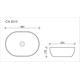 УМЫВАЛЬНИК ЧАША НАКЛАДНАЯ ОВАЛЬНАЯ CERAMICA NOVA ELEMENT 480X350X130 ММ
