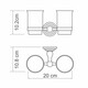 ПОДСТАКАННИК ДВОЙНОЙ WASSERKRAFT AMMER K-7028D ПОДСТАКАННИК ДВОЙНОЙ WASSERKRAFT AMMER K-7028D