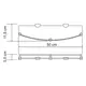ПОЛКА СТЕКЛЯННАЯ С БОРТИКОМ WASSERKRAFT KAMMEL K-8344
