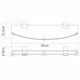 ПОЛКА СТЕКЛЯННАЯ С БОРТИКОМ WASSERKRAFT LEINE K-5044