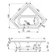 ВАННА АКРИЛОВАЯ VAGNERPLAST CAVALLO CORNER 140X140
