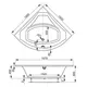 ВАННА АКРИЛОВАЯ VAGNERPLAST VERONELA CORNER 140X140