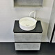 ТУМБА-УМЫВАЛЬНИК COMFORTY ЭДИНБУРГ-60-2 БЕТОН СВЕТЛЫЙ С ЧЕРНОЙ СТОЛЕШНИЦЕЙ С ОТВЕРСТИЕМ ПОД СМЕСИТЕЛЬ, С РАКОВИНОЙ COMFORTY 9111