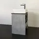 ТУМБА-УМЫВАЛЬНИК COMFORTY ЭДИНБУРГ-60-2 БЕТОН СВЕТЛЫЙ С ЧЕРНОЙ СТОЛЕШНИЦЕЙ, С РАКОВИНОЙ COMFORTY 9055RA-50