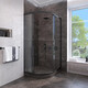 ДУШЕВОЙ УГОЛ VECONI ROVIGO RV-107B, 800X800X1900, ЧЕРНЫЙ, СТЕКЛО ПРОЗРАЧНОЕ