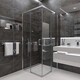 ДУШЕВОЙ УГОЛ VECONI ROVIGO RV-47, 800X800X1950, ХРОМ, СТЕКЛО ПРОЗРАЧНОЕ