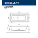 ВАННА АКРИЛОВАЯ EXCELLENT AQUARIA 160X70 ВАННА АКРИЛОВАЯ EXCELLENT AQUARIA 160X70