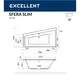 ВАННА АКРИЛОВАЯ EXCELLENT SFERA SLIM 170X100 (ЛЕВ.)