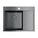 КУХОННАЯ МОЙКА OMOIKIRI AKISAME 65-GM-L НЕРЖ.СТАЛЬ/ВОРОНЕНАЯ СТАЛЬ