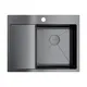 КУХОННАЯ МОЙКА OMOIKIRI AKISAME 65-GM-R НЕРЖ.СТАЛЬ/ВОРОНЕНАЯ СТАЛЬ
