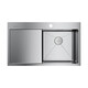 КУХОННАЯ МОЙКА OMOIKIRI AKISAME 86-IN-R НЕРЖ.СТАЛЬ/НЕРЖАВЕЮЩАЯ СТАЛЬ