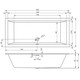 ВАННА АКРИЛОВАЯ RIHO RETHINK CUBIC 200X90 БЕЛЫЙ ГЛЯНЕЦ