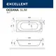 ВАННА АКРИЛОВАЯ EXCELLENT OCEANA SLIM 160X75