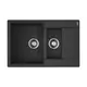 КУХОННАЯ МОЙКА OMOIKIRI DAISEN 78-2-BL ARTGRANIT/ЧЕРНЫЙ