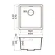 КУХОННАЯ МОЙКА OMOIKIRI KATA 40-U-BL ARTGRANIT/ЧЕРНЫЙ