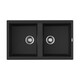 КУХОННАЯ МОЙКА OMOIKIRI TEDORI 86-2-BL TETOGRANIT/ЧЕРНЫЙ
