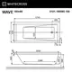 ГИДРОМАССАЖНАЯ АКРИЛОВАЯ ВАННА WHITECROSS WAVE 180X80 "RELAX" (ЗОЛОТО)