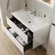 ТУМБА ПОДВЕСНАЯ SANCOS CENTO 890Х450Х500, C ДВУМЯ ЯЩИКАМИ ОСНАЩЕННЫМИ ДОВОДЧИКАМИ, БЕЛЫЙ ГЛЯНЕЦ, АРТ. CN90W