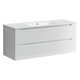 ТУМБА ПОДВЕСНАЯ SANCOS NORMA 2.0 1190Х450Х500, C ДВУМЯ ЯЩИКАМИ ОСНАЩЕННЫМИ ДОВОДЧИКАМИ, БЕЛЫЙ ГЛЯНЕЦ , АРТ. NR2.120-1W