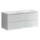 ТУМБА ПОДВЕСНАЯ SANCOS NORMA 2.0 1190Х450Х500, C ДВУМЯ ЯЩИКАМИ ОСНАЩЕННЫМИ ДОВОДЧИКАМИ, БЕЛЫЙ ГЛЯНЕЦ , АРТ. NR2.120-2W