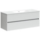 ТУМБА ПОДВЕСНАЯ SANCOS URBAN 1190Х450Х550, C ДВУМЯ ЯЩИКАМИ ОСНАЩЕННЫМИ ДОВОДЧИКАМИ, БЕЛЫЙ ГЛЯНЕЦ , АРТ. UR120-1W