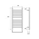 ПОЛОТЕНЦЕСУШИТЕЛЬ ВОДЯНОЙ POINT АВРОРА PN10148S П12 400X800, ХРОМ