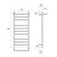 ПОЛОТЕНЦЕСУШИТЕЛЬ ВОДЯНОЙ POINT АВРОРА PN10150P П9 500X1000 С ПОЛКОЙ, ХРОМ