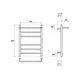 ПОЛОТЕНЦЕСУШИТЕЛЬ ВОДЯНОЙ POINT АВРОРА PN10156P П5 500X600 С ПОЛКОЙ, ХРОМ