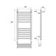 ПОЛОТЕНЦЕСУШИТЕЛЬ ЭЛЕКТРИЧЕСКИЙ POINT АВРОРА PN10148SPE П11 400X800 С ПОЛКОЙ ЛЕВЫЙ/ПРАВЫЙ, ХРОМ