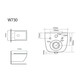 ПОДВЕСНОЙ УНИТАЗ B&W W-730 RIMLESS / UF SEAT COVER / FIXING SCREW (500X350X360)