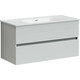 ТУМБА ПОДВЕСНАЯ SANCOS URBAN 990Х450Х550, C ДВУМЯ ЯЩИКАМИ ОСНАЩЕННЫМИ ДОВОДЧИКАМИ, БЕЛЫЙ ГЛЯНЕЦ, АРТ. UR100W